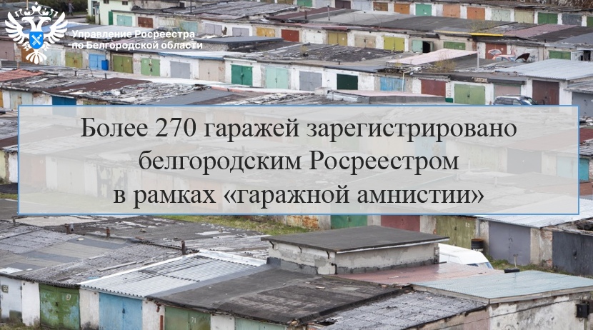 Более 270 гаражей зарегистрировано белгородским Росреестром  в рамках «гаражной амнистии»